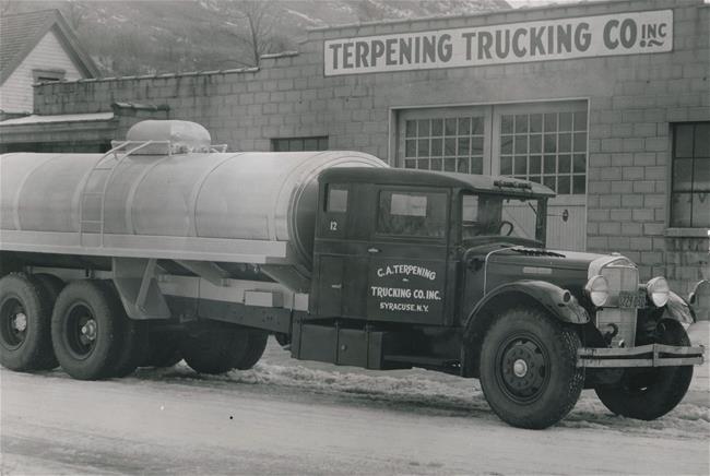 1938 - A year of change! Terpening purchases Getney Dairy in Solvay, NY, while at the same time further expanding their business to include petroleum transportation.